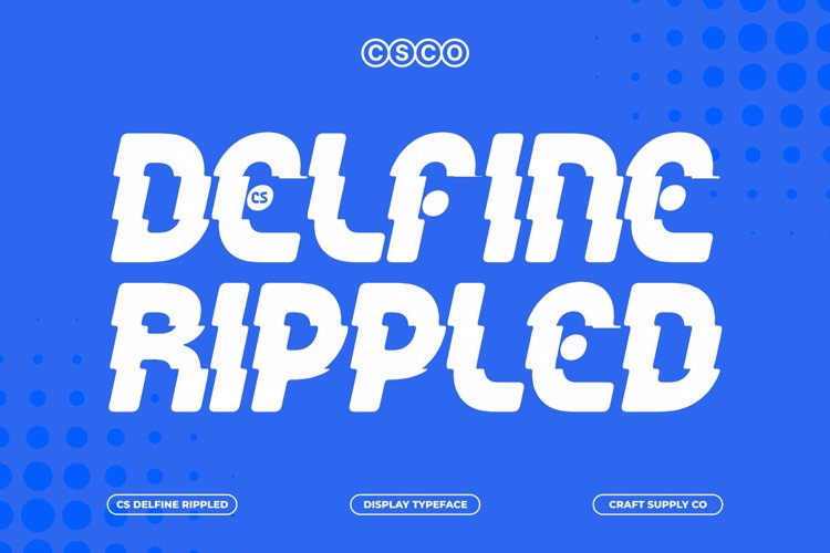 Preview of CS Delfine Rippled Font
