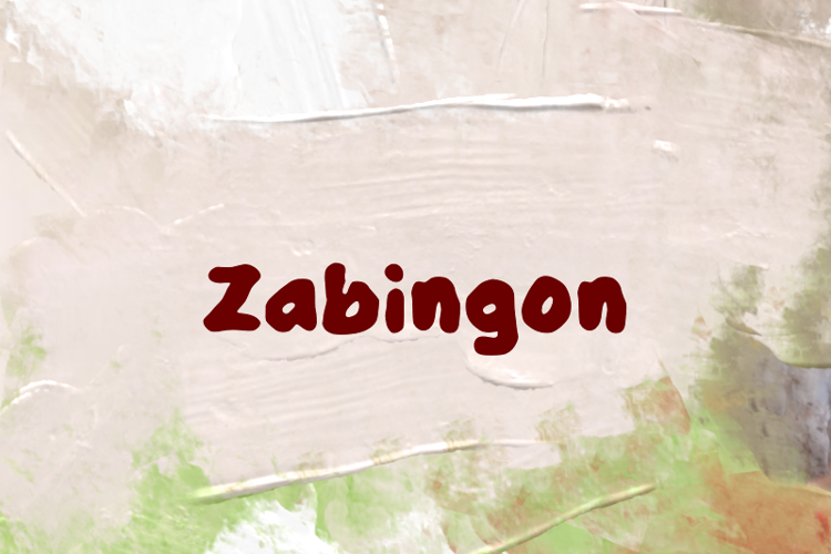 Preview of z  Zabingon Font