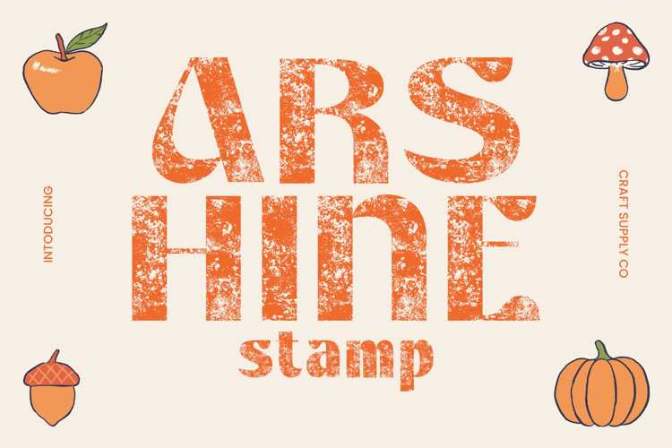 Preview of Arshine Stamp Font