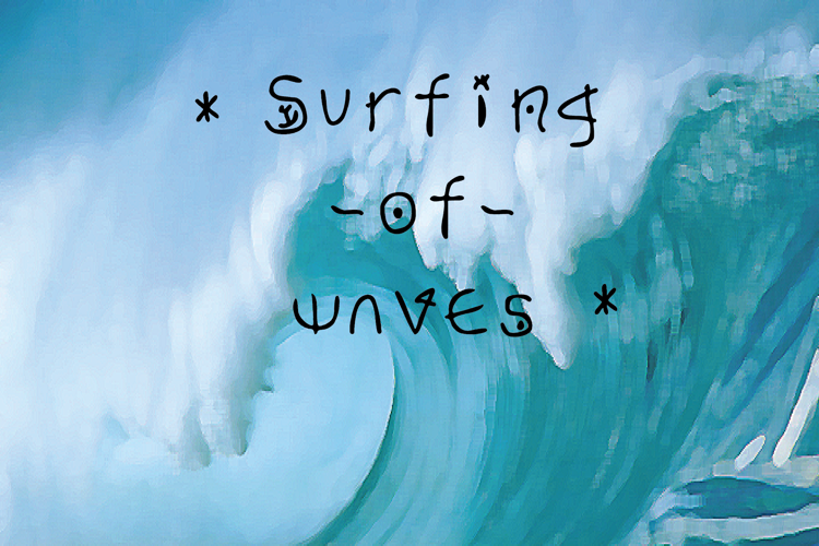 Surfing  of waves Font