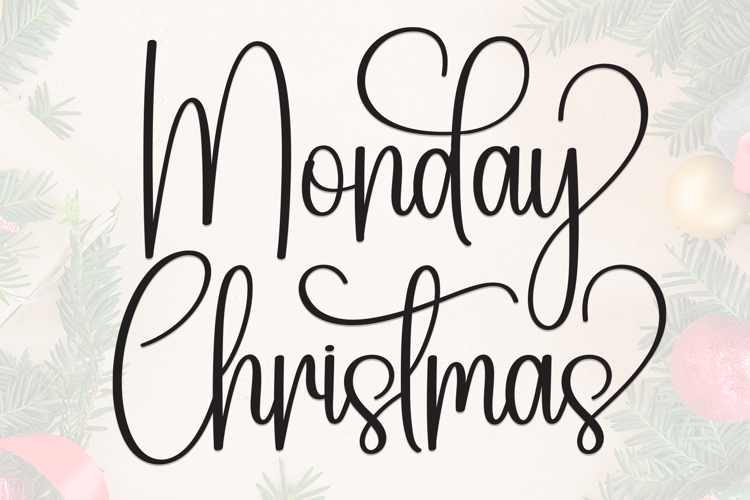 Preview of Monday Christmas Font