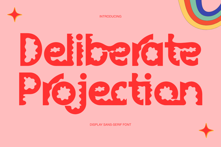 Preview of Deliberate Projection Font