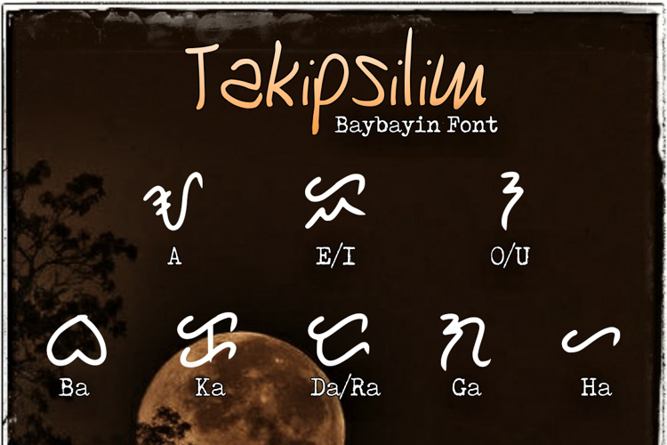 Takipsilim baybayin Font