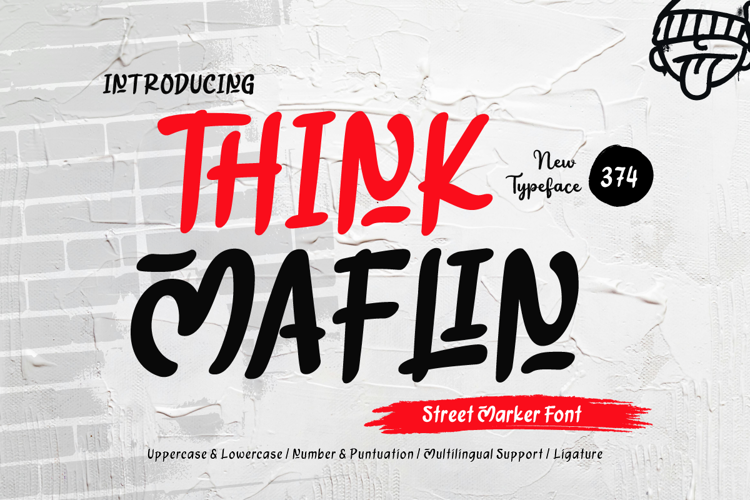 Preview of Think Maflin Font