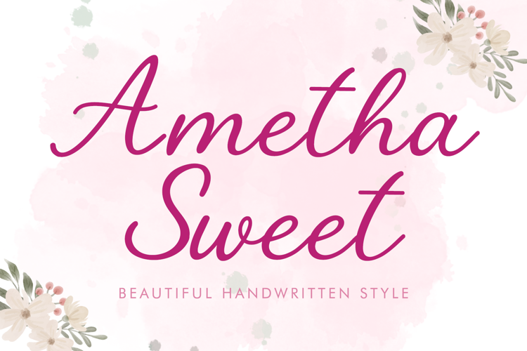 Preview of Ametha Sweet Font