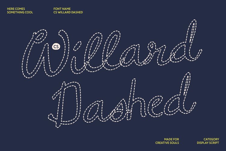 Preview of CS Willard Dashed Font