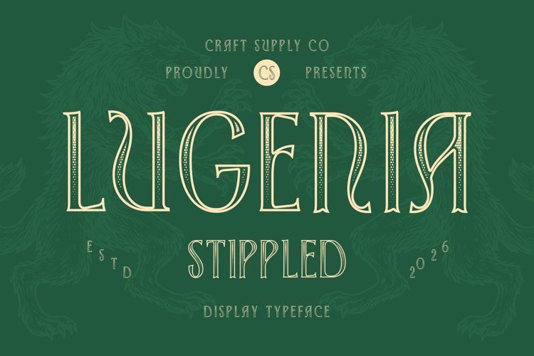 Preview of CS Lugenia Stippled Font