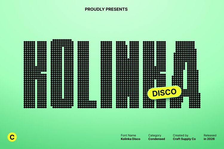Preview of Kolinka Disco Font