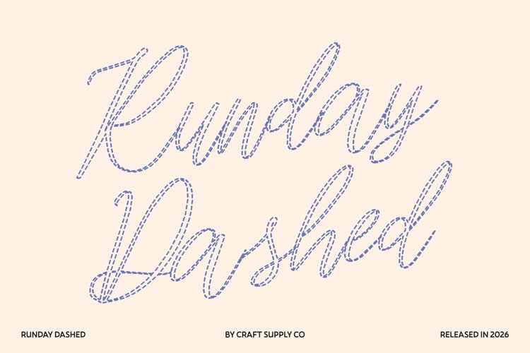 Preview of Runday Dashed Font