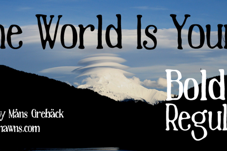 The World Is Yours Font