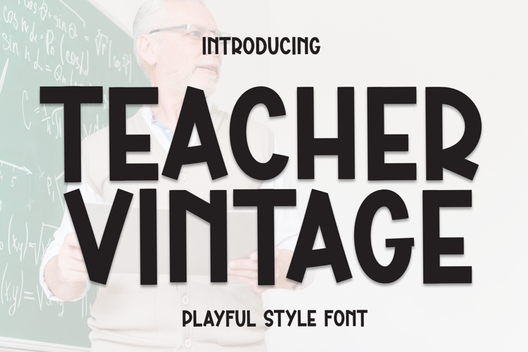 Preview of Teacher Vintage Font