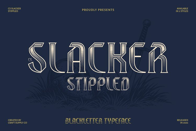 Preview of CS Slacker Stippled Font