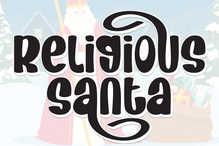 Preview of Religious Santa Font