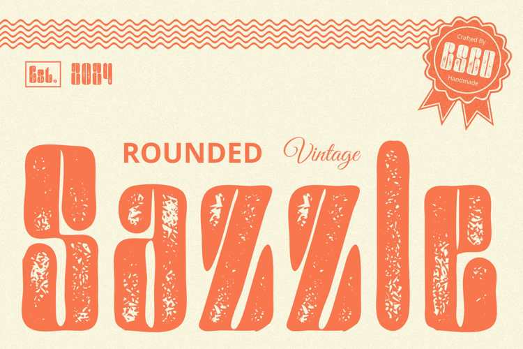 Sazzle Rounded Vintage Font