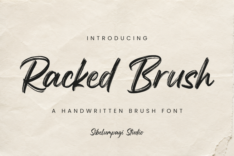 Preview of Racked Brush Font