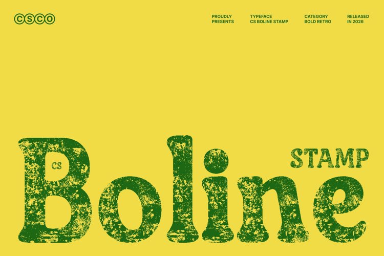 Preview of CS Boline Stamp Font