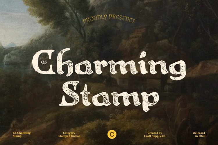 Preview of CS Charming Stamp Font