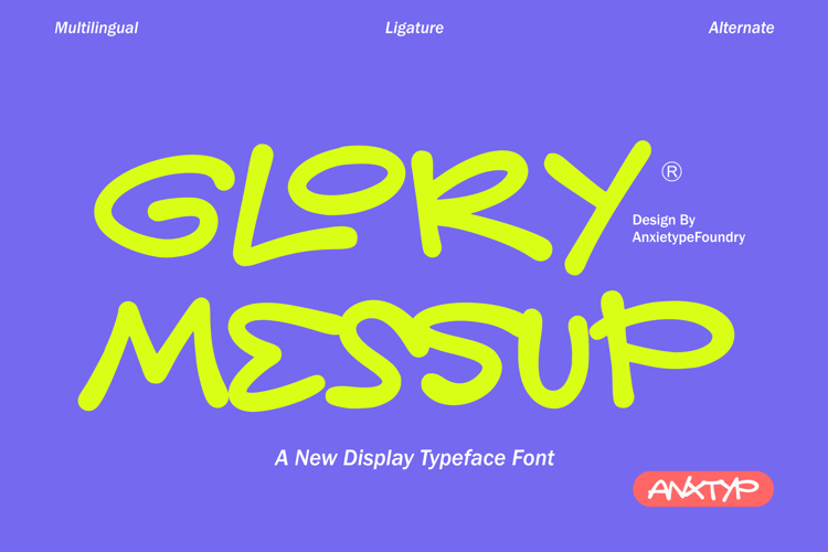 Glory Messup Font