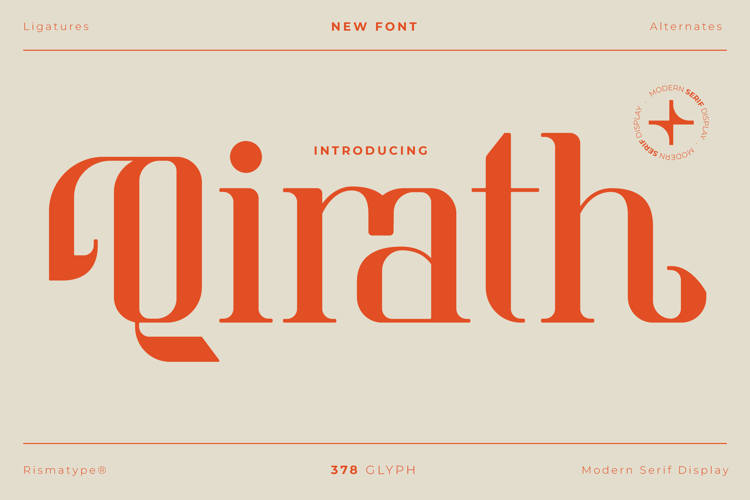 Preview of Qirath Font