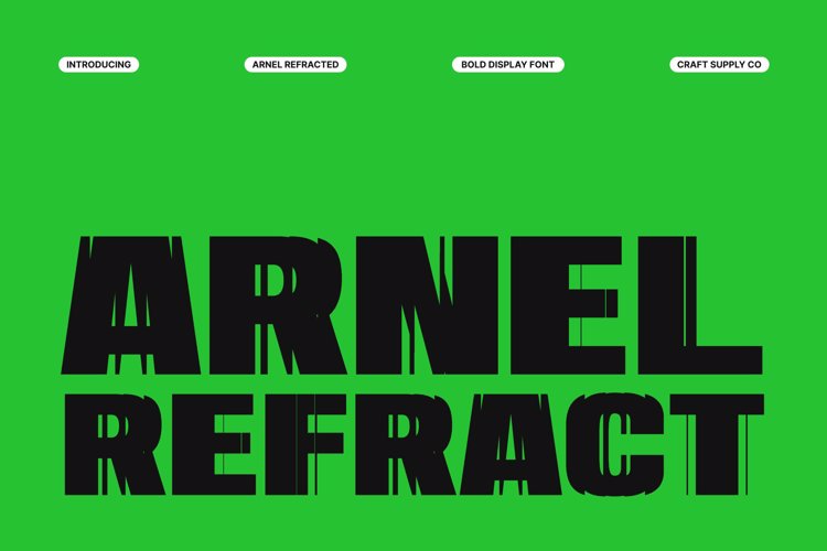 Preview of Arnel Refracted Font