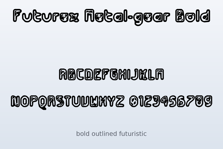 Preview of Futurex Metal-gear Bold Font