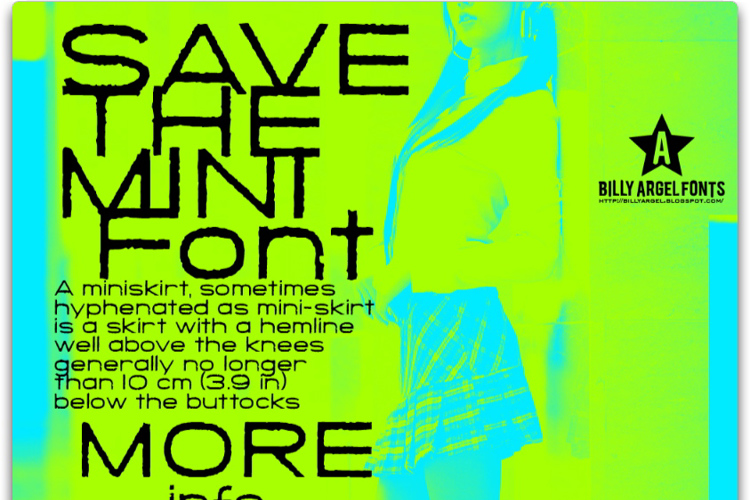 SAVE THE MINI Font