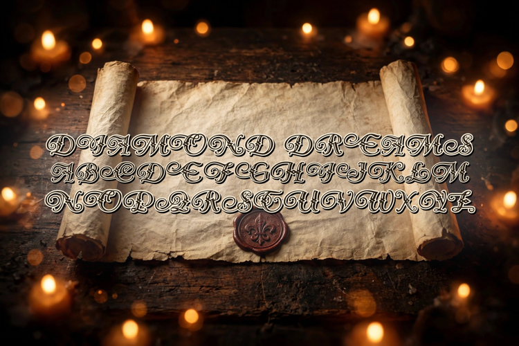 Preview of Diamond Dreams Font