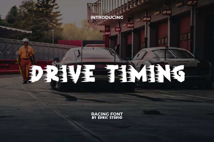 Preview of Drive Timing Font