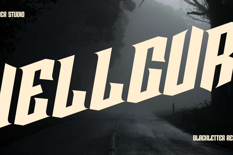 Preview of Hellcurt Font