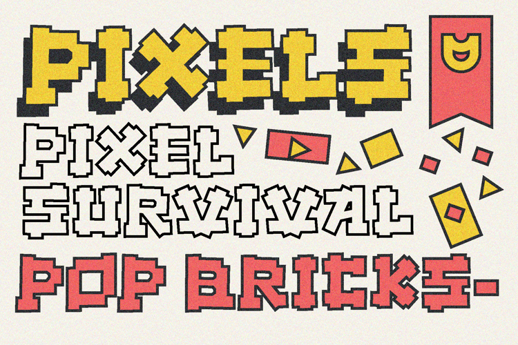 Preview of Pop Bricks Font