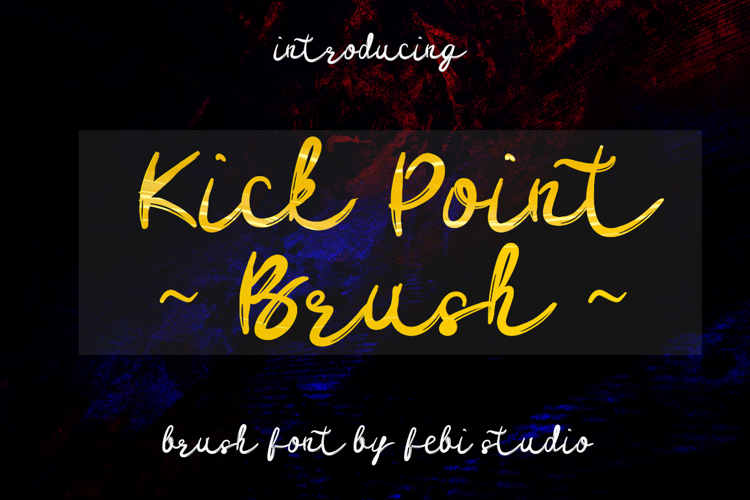 Kick Point Brush Font
