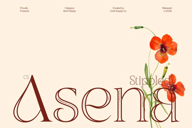 Preview of CS Asena Stippled Font