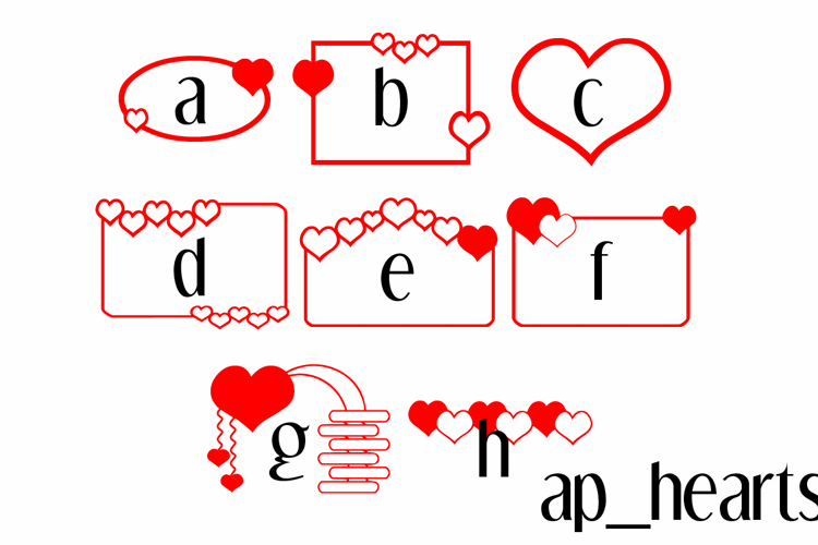 ap hearts Font