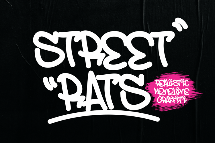 Street Rats Monoline Graffiti Font