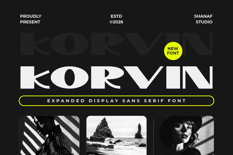 Preview of Korvin Font