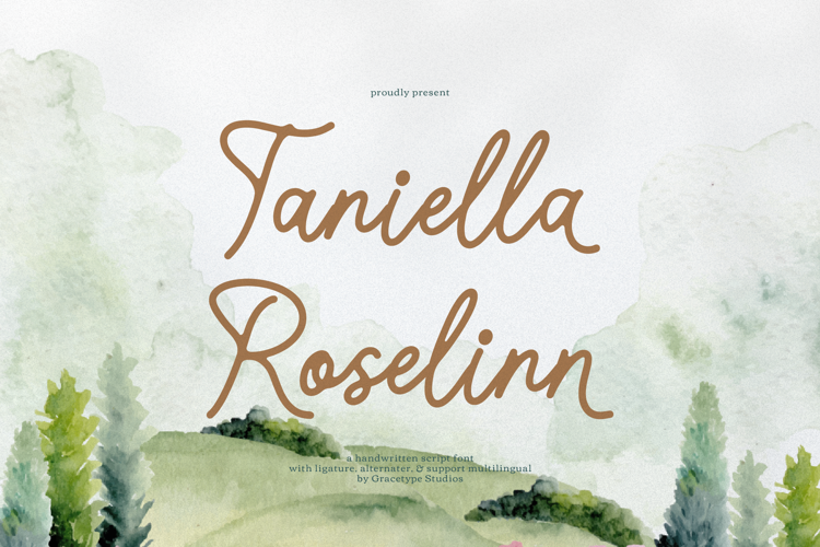 Preview of Taniella Roselinn Font