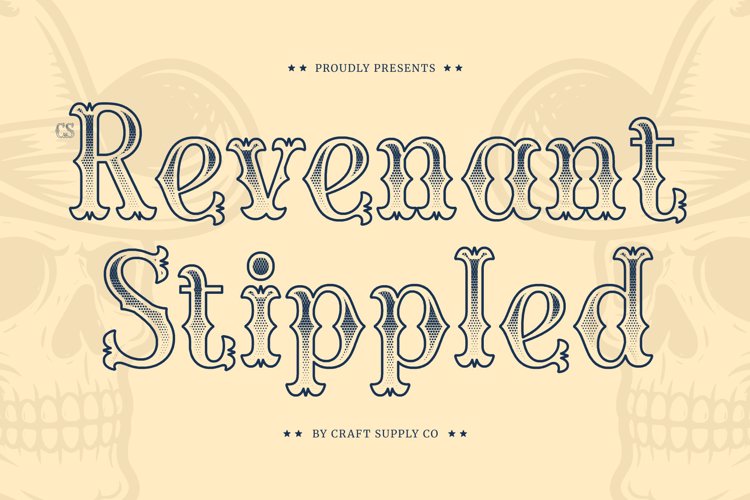 Preview of CS Revenant Stippled Font