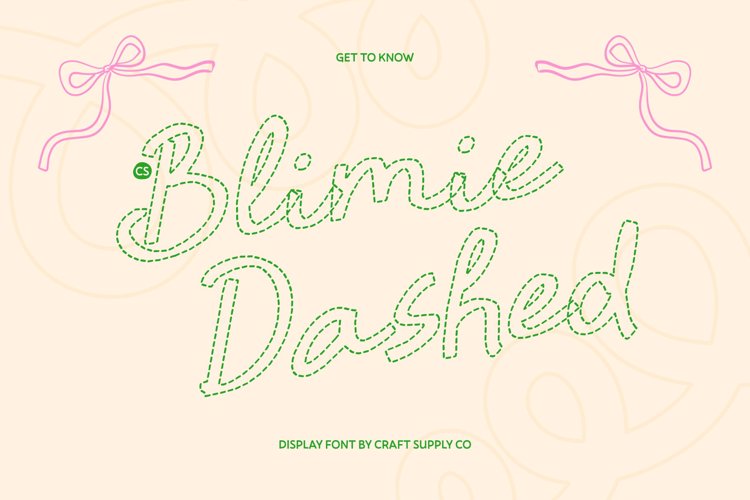 Preview of CS Blimie Dashed Font