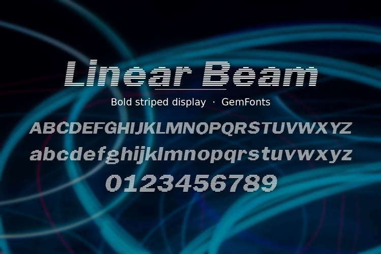 Preview of Linear Beam Font