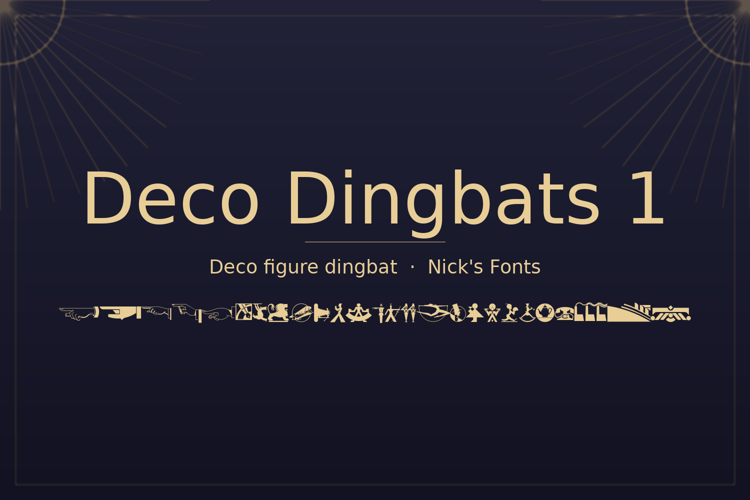 Preview of Deco Dingbats 1 Font
