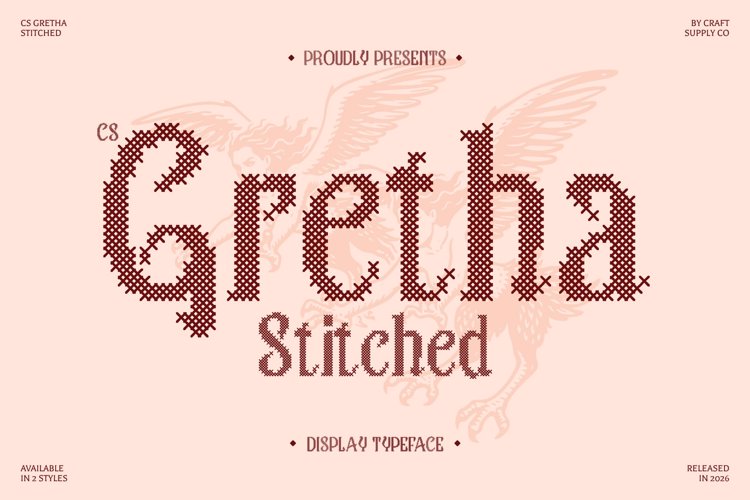 Preview of CS Gretha Stitched Font