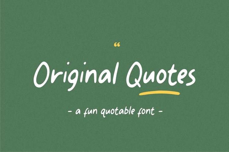 Original Quotes Font