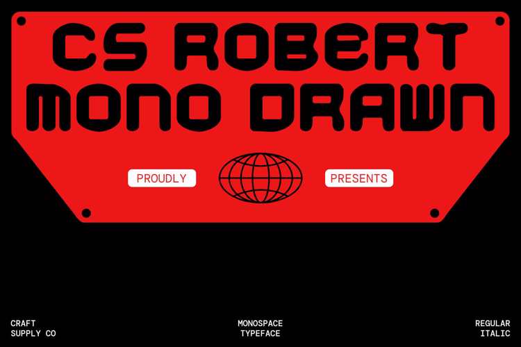 Preview of CS Robert Mono Drawn Font