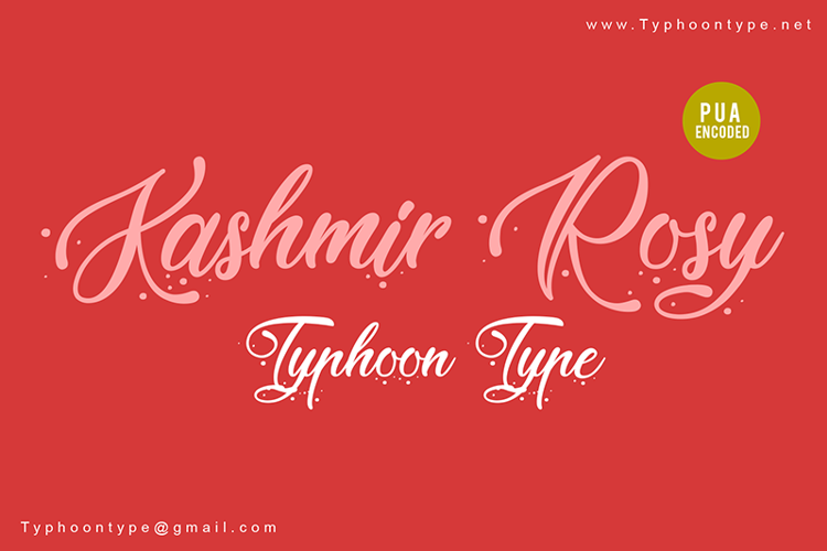 Kashmir Rosy Font
