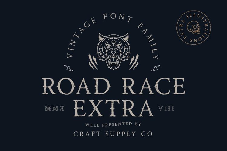 Road Race Extra Outline Font