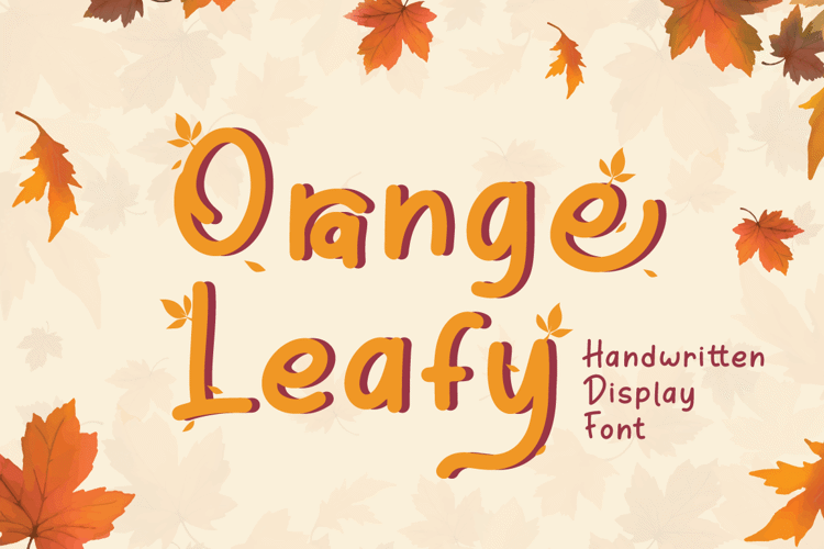 Orange Leafy Display Font