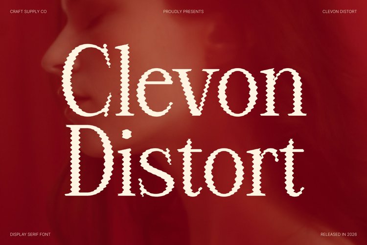Preview of Clevon Distort Font