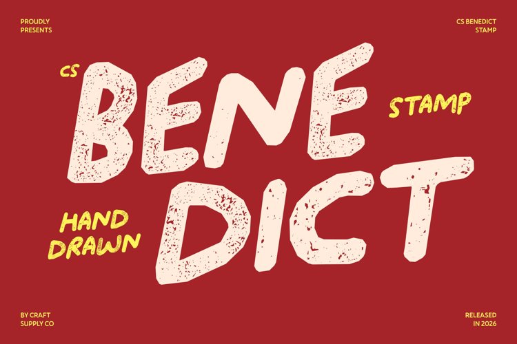 Preview of CS Benedict Stamp Font