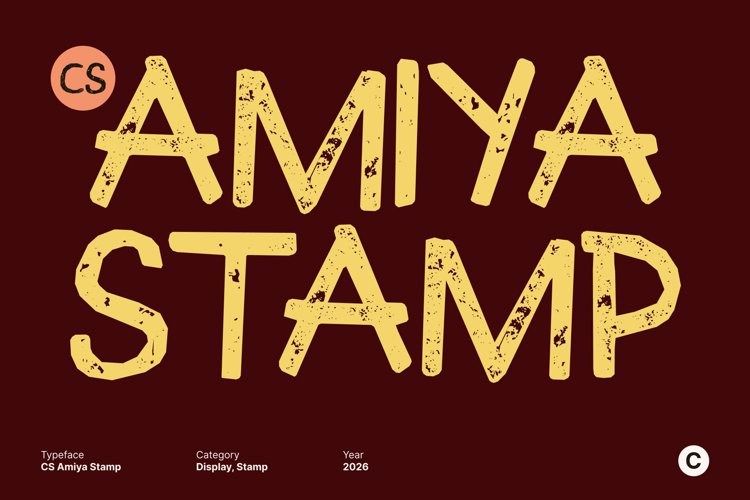 Preview of CS Amiya Stamp Font