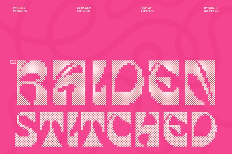 Preview of CS Raiden Stitched Font